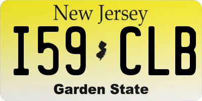 NJ license plate I59CLB