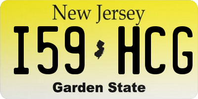 NJ license plate I59HCG