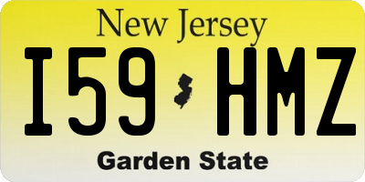 NJ license plate I59HMZ