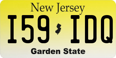 NJ license plate I59IDQ