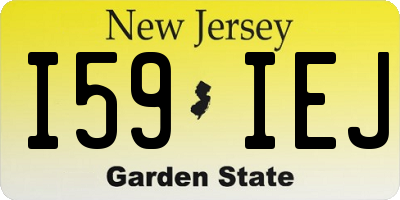 NJ license plate I59IEJ