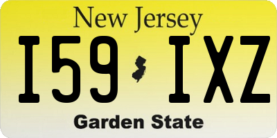 NJ license plate I59IXZ