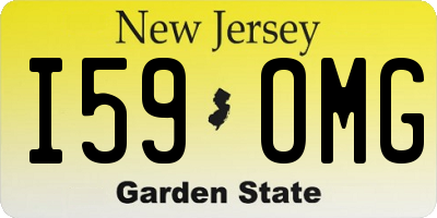NJ license plate I59OMG
