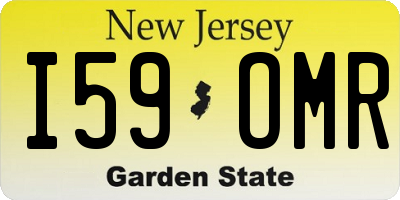 NJ license plate I59OMR