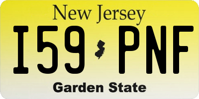 NJ license plate I59PNF