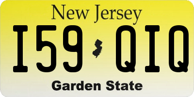 NJ license plate I59QIQ