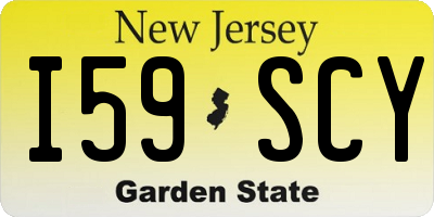 NJ license plate I59SCY