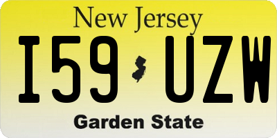 NJ license plate I59UZW