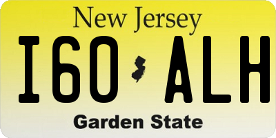 NJ license plate I60ALH