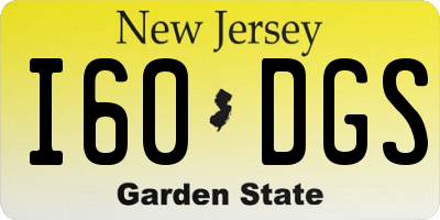 NJ license plate I60DGS