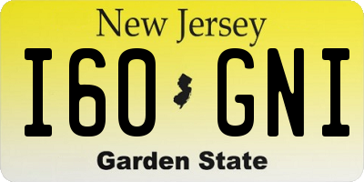 NJ license plate I60GNI