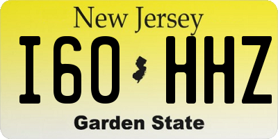NJ license plate I60HHZ