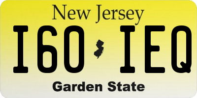 NJ license plate I60IEQ