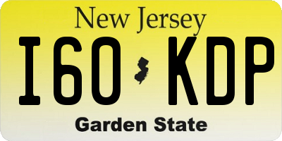 NJ license plate I60KDP