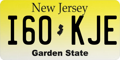 NJ license plate I60KJE