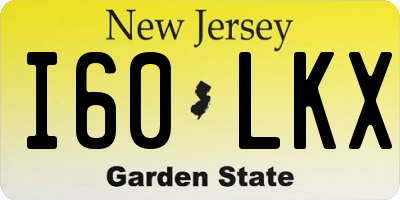 NJ license plate I60LKX