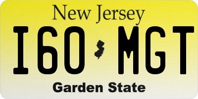 NJ license plate I60MGT