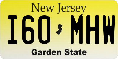 NJ license plate I60MHW