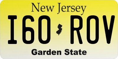 NJ license plate I60ROV