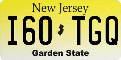 NJ license plate I60TGQ