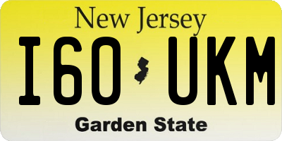 NJ license plate I60UKM