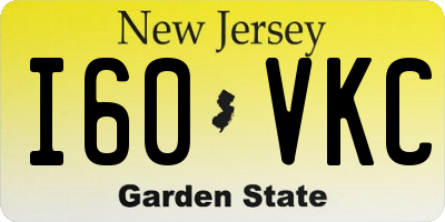 NJ license plate I60VKC