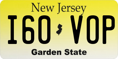 NJ license plate I60VOP
