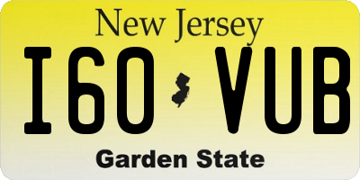 NJ license plate I60VUB