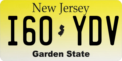 NJ license plate I60YDV