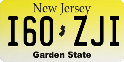 NJ license plate I60ZJI