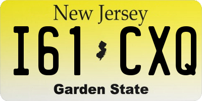NJ license plate I61CXQ