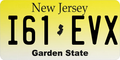 NJ license plate I61EVX