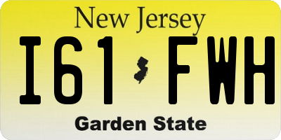 NJ license plate I61FWH