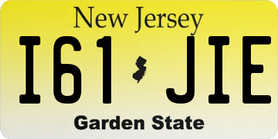 NJ license plate I61JIE