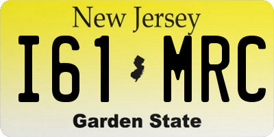 NJ license plate I61MRC