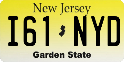 NJ license plate I61NYD