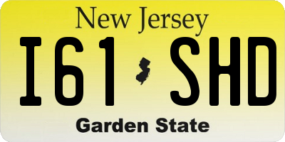 NJ license plate I61SHD