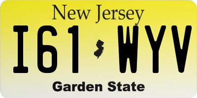 NJ license plate I61WYV