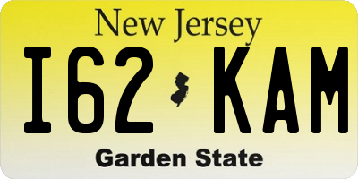 NJ license plate I62KAM
