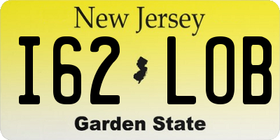 NJ license plate I62LOB