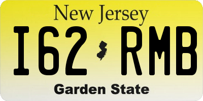 NJ license plate I62RMB