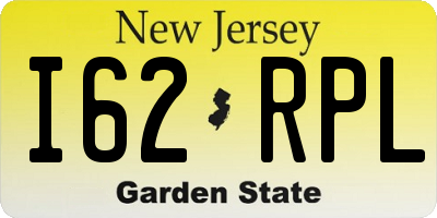 NJ license plate I62RPL