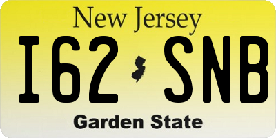 NJ license plate I62SNB