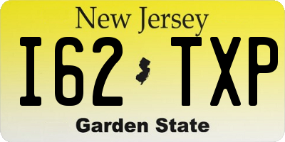 NJ license plate I62TXP