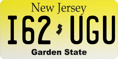 NJ license plate I62UGU