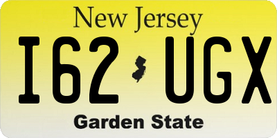NJ license plate I62UGX