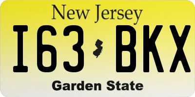NJ license plate I63BKX