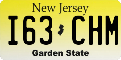 NJ license plate I63CHM