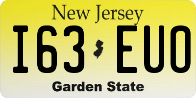 NJ license plate I63EUO