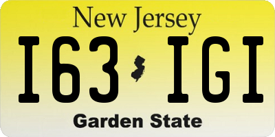 NJ license plate I63IGI